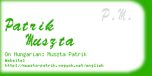 patrik muszta business card